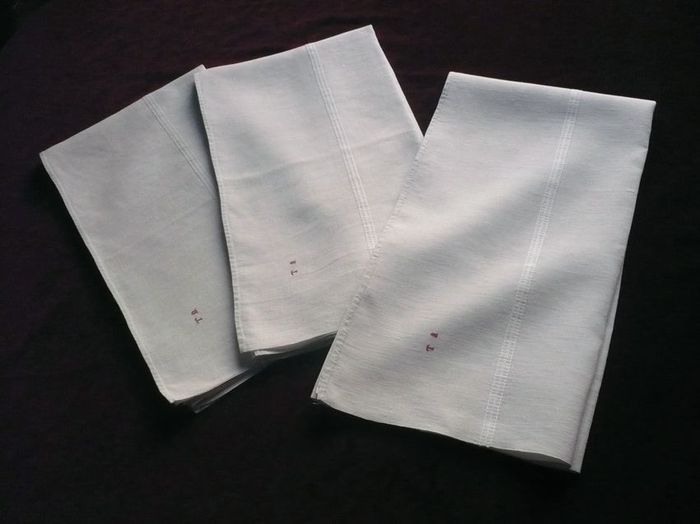 French  elegant set of kitchen towels