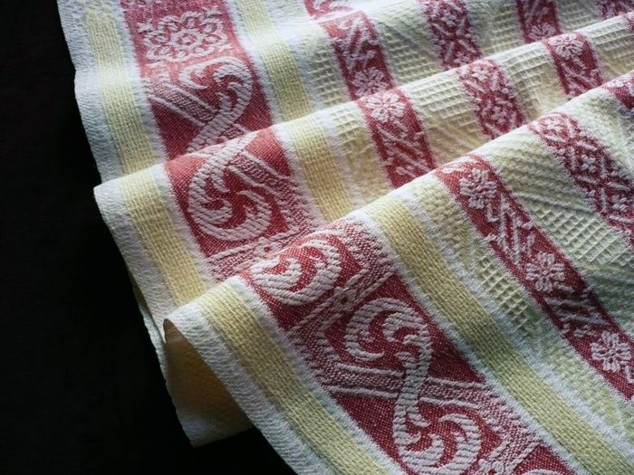 French cotton jacquard vintage hand towels