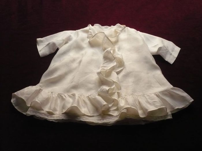 elegant baby clothes silk and lace ensemble