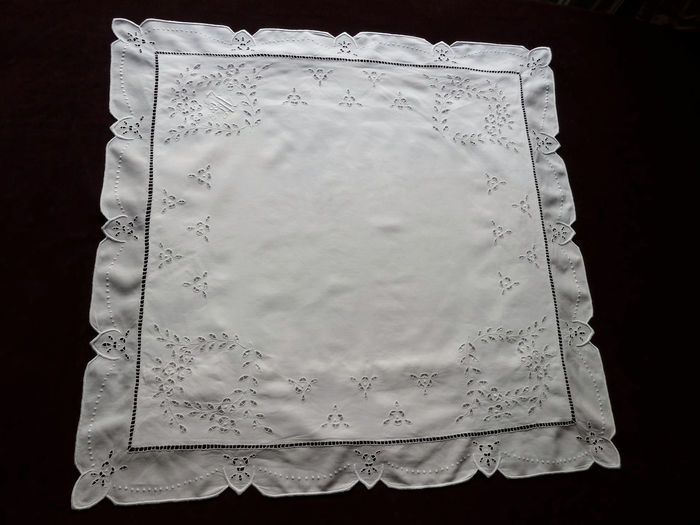  embroidered linen pillow shams monogram MG